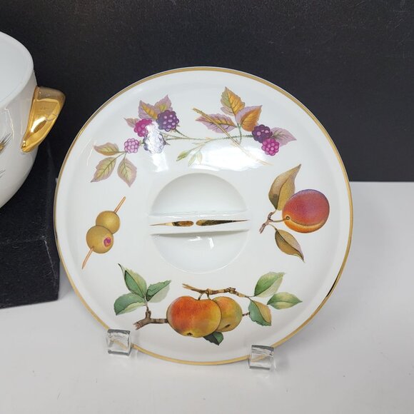Royal Worcester Evesham Covered Casserole Serving Bowl Soup Vegetable 7.5" VTG - Picture 7 of 11